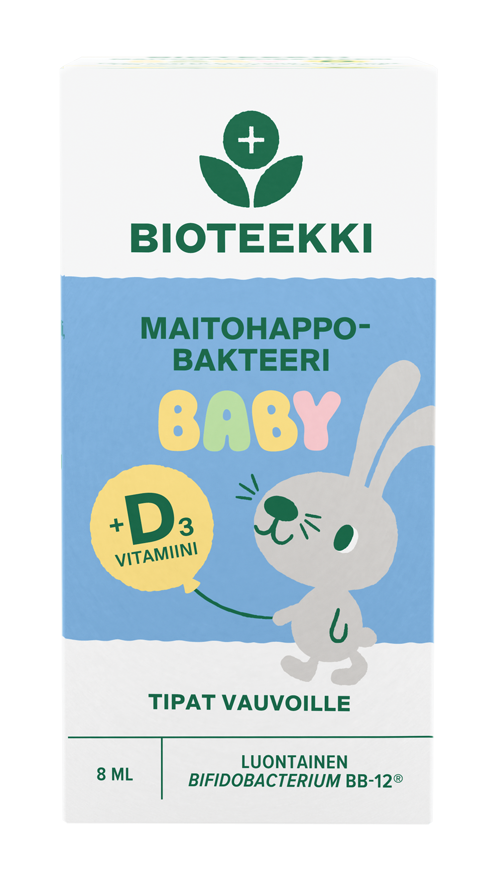 Maitohappobakteeri Baby + D3 Tipat, 8 ml