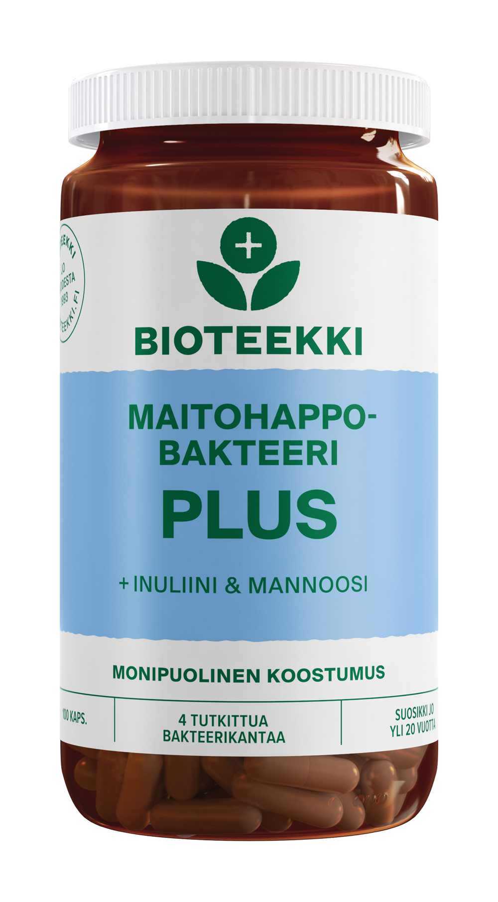 Maitohappobakteeri Plus, 100 kaps.