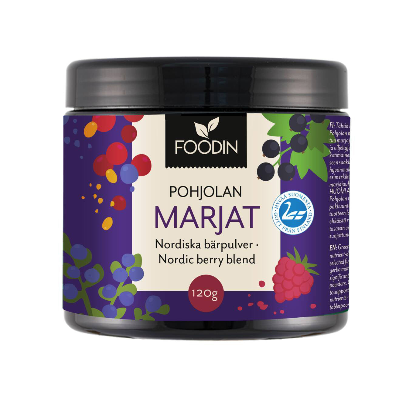 Pohjolan marjat -kotimainen marjajauhesekoitus, 120 g