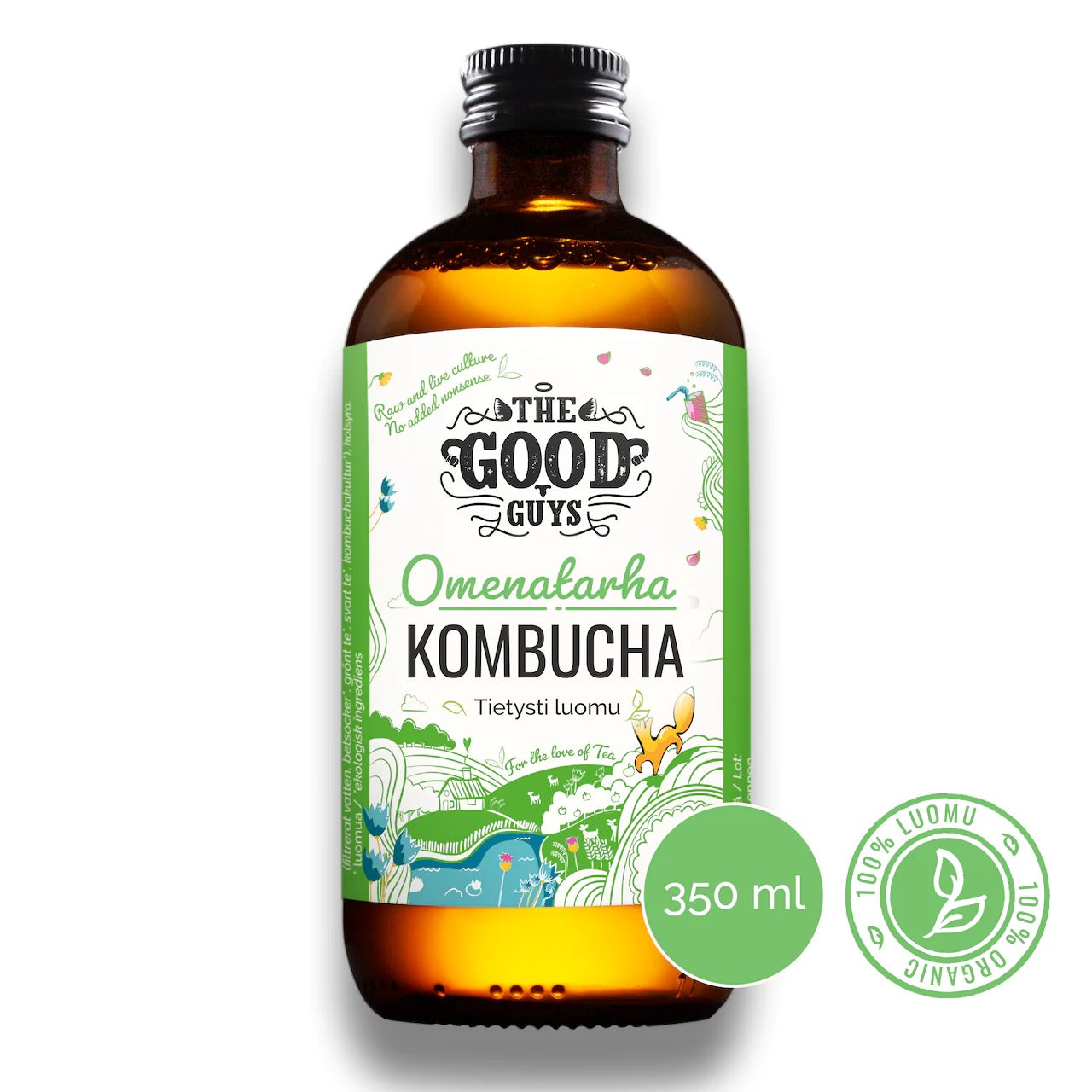 Kombucha, omenatarha, 350 ml