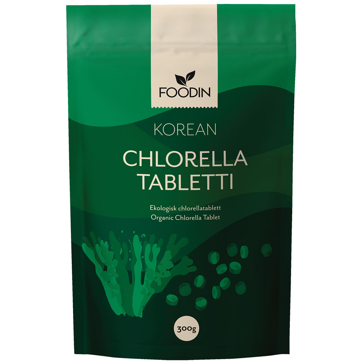 Foodin Korean Chlorella-tabletit, 300 g