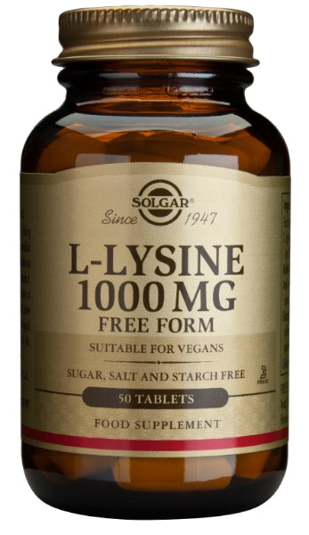 Solgar Lysiini, 1000 mg, 50 tabl.