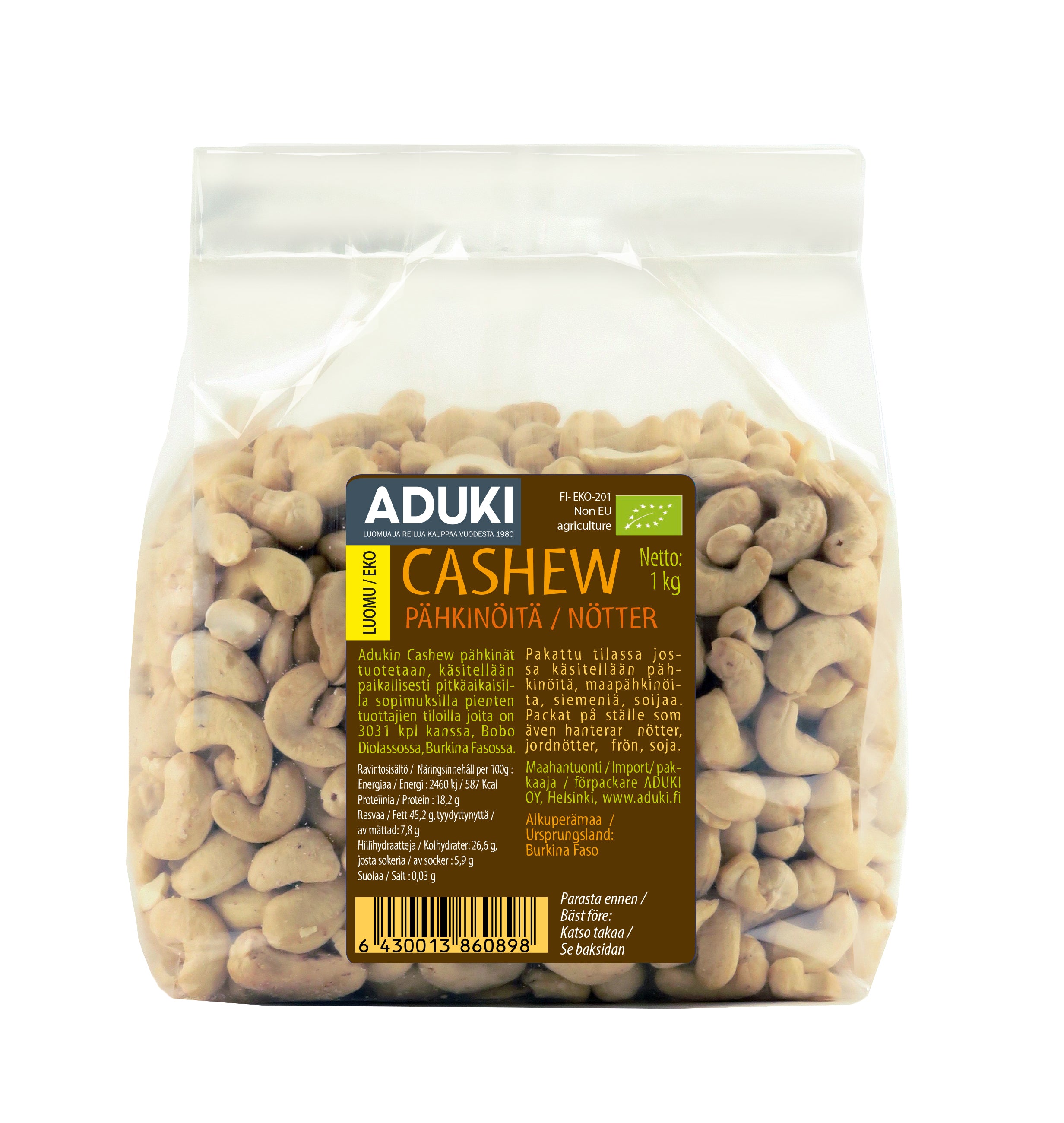 aduki cashew-pähkinät 1 kg ruohis-hinta