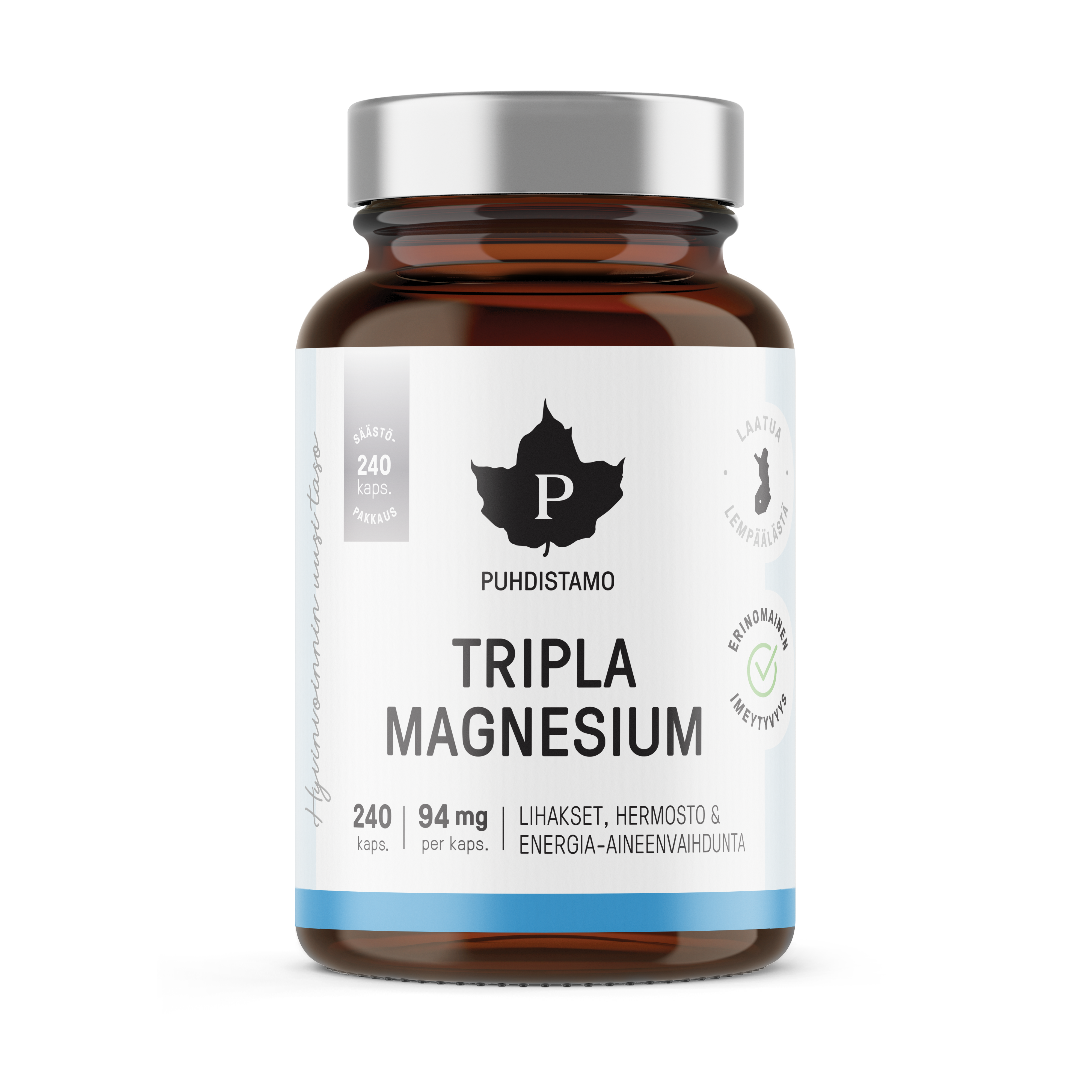 Puhdistamo Tripla magnesium säästöpakkaus 240 kaps